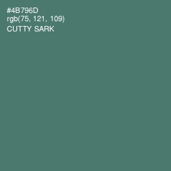 #4B796D - Cutty Sark Color Image